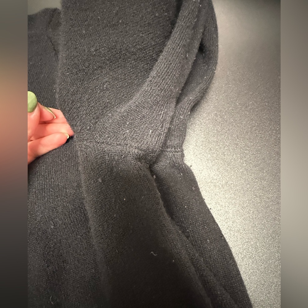 J.Crew Women's Italian Cashmere Side-Slit Tunic in Black - Picture 9 of 10